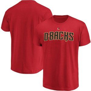 Men's Red Arizona Diamondbacks Wordmark - T-Shirt